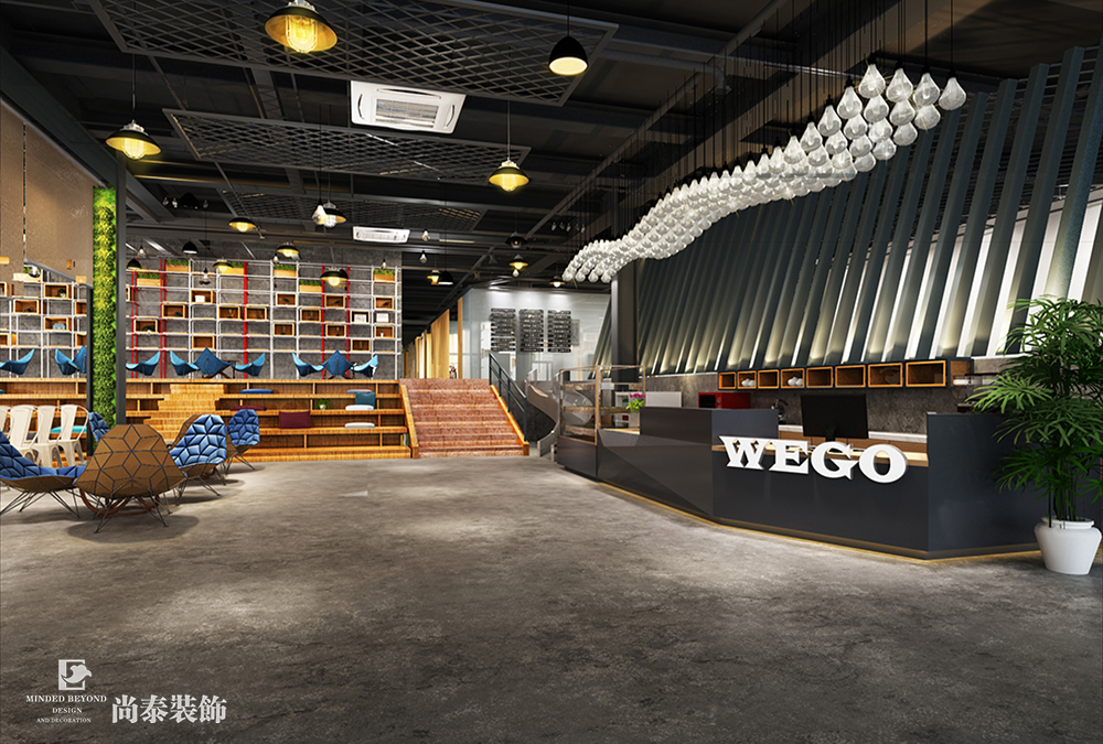 深圳龍崗坂田創(chuàng)客空間改造裝修設計效果圖 