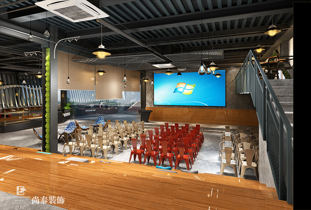 深圳龍崗坂田創(chuàng)客空間改造裝修設計效果圖 