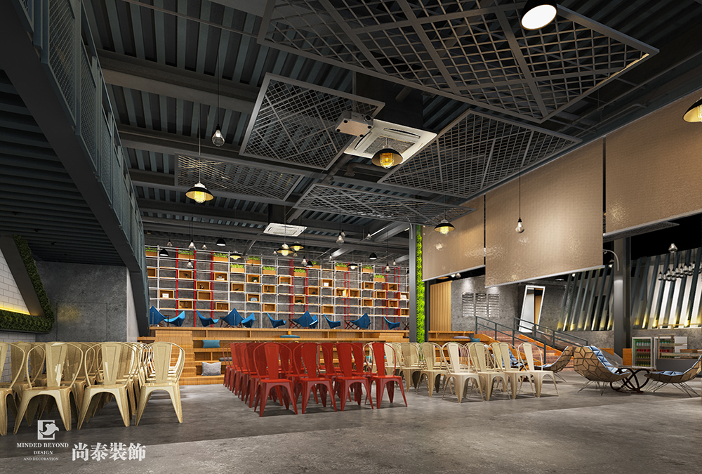 深圳龍崗坂田創(chuàng)客空間改造裝修設計效果圖 