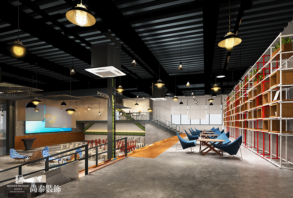 深圳龍崗坂田創(chuàng)客空間改造裝修設計效果圖 