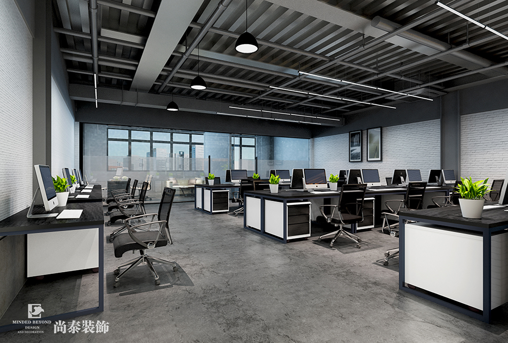 深圳龍崗坂田創(chuàng)客空間改造裝修設計效果圖 