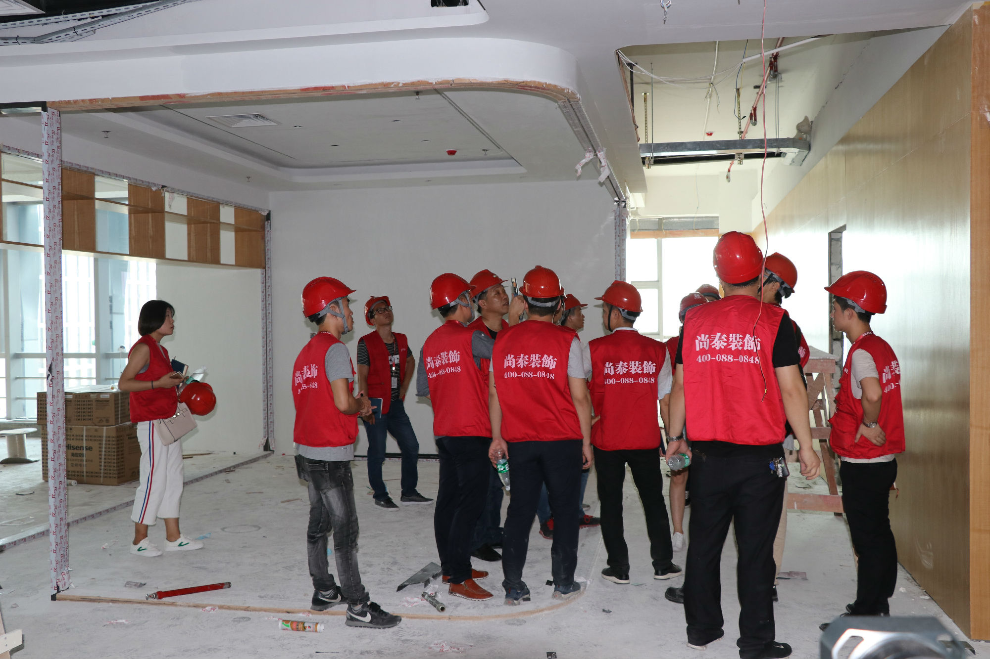 辦公室裝修施工實景圖