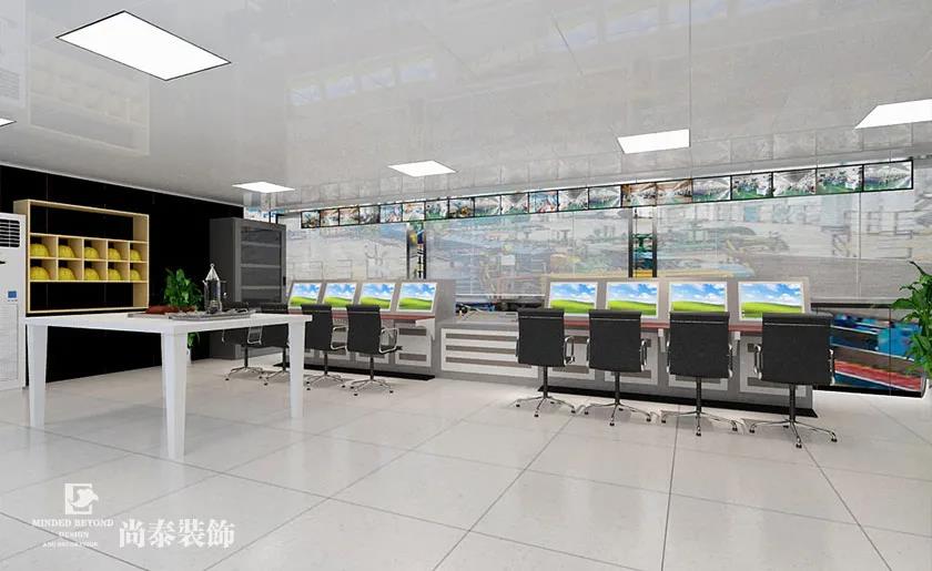 綠色環(huán)保辦公室開(kāi)放辦公區(qū)裝修效果圖