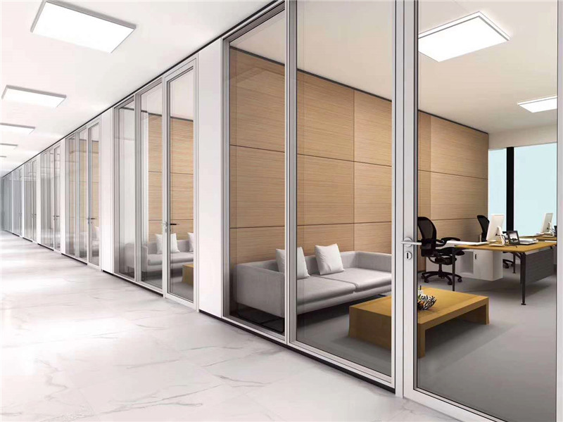 辦公室玻璃隔斷裝修效果圖